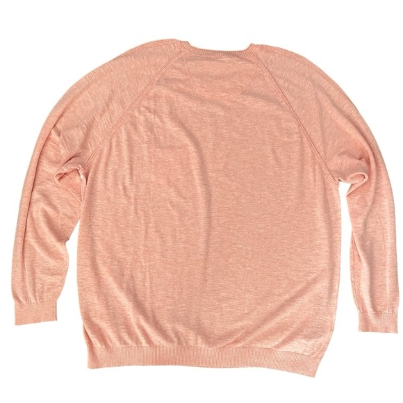 Tommy Bahama Men's Long Sleeve Crew Neck Sweater Salmon Peach Casual Pullover - Picture 3 of 4